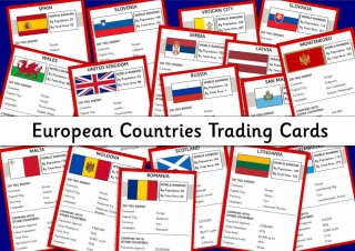 European Countries Trading Cards