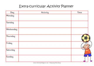 Extra Curricular Activity Planner 1