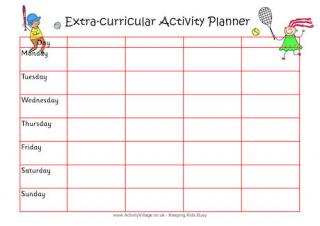Extra Curricular Activity Planner 2