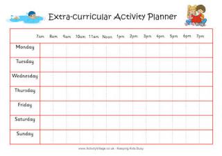 Extra Curricular Activity Planner 4