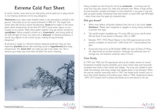 Extreme Cold Factsheet