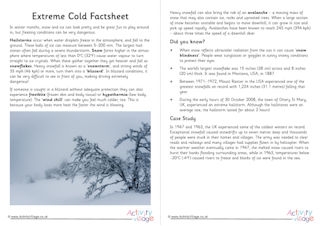 Extreme Weather Factsheets