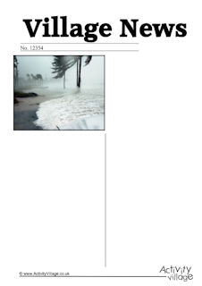Extreme Weather Newspaper Writing Prompts