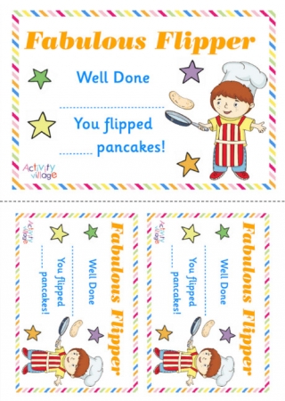 Pancake Day Certificates