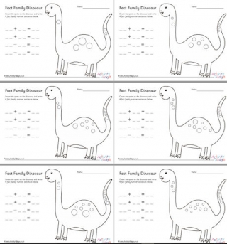 Fact Family Dinosaurs to 10