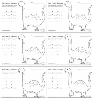 Fact Family Dinosaurs to 10