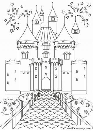 Fairy Castle Colouring Page