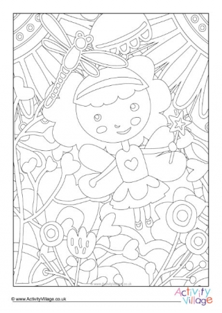 Fairy Colouring Page 4