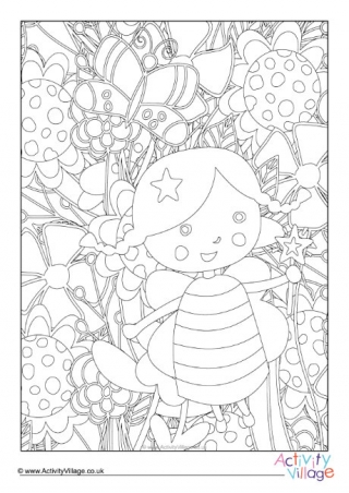 Fairy Colouring Page 8