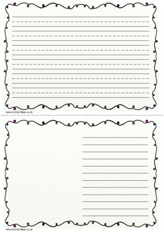 Fairy Lights Doodle Writing Frame 2