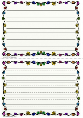 Fairy Lights Writing Frame 2