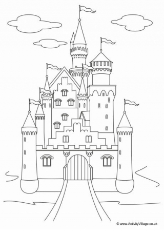 Fairytale Castle Colouring Page