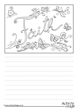 Faith Word Story Paper