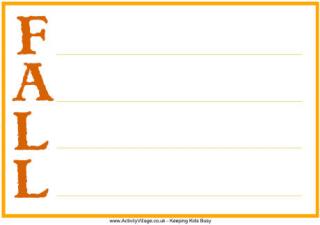 Fall Acrostic