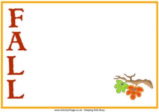 Fall Acrostic - Leaves