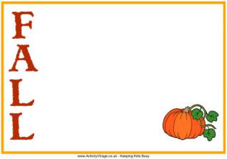 Fall Acrostic with Pumpkin
