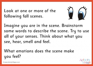 Fall Scene Writing Prompt Slideshow