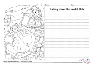 Falling Down the Rabbit Hole Story Paper