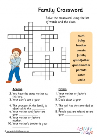 Family Ancestry Chart Crossword