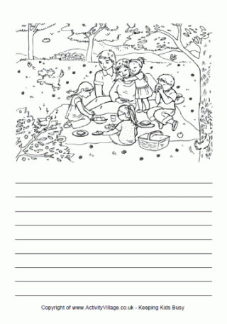 Family Picnic Story Paper