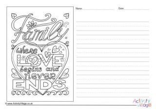 Family Where Love Begins Story Paper