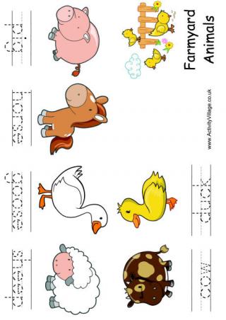 Farm Animal Booklet - Handwriting