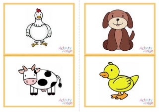 Farm Animal Picture Flashcards