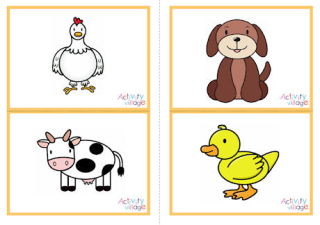 Farm Animal Picture Flashcards
