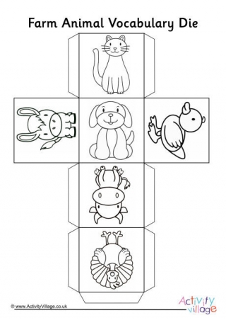 Farm Animal Vocabulary Die 2