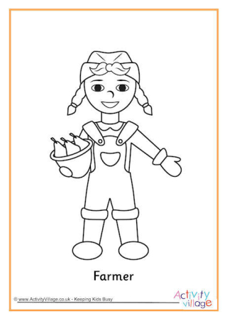 Farmer Colouring Page 4