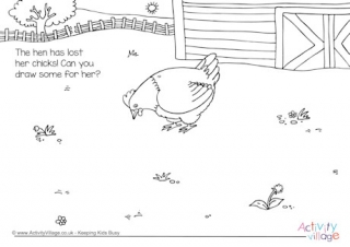 Farmyard Chicks Doodle Page