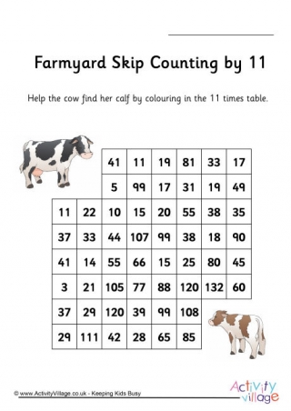 Farmyard Stepping Stones Skip Counting By 11