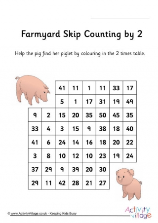 Farmyard Stepping Stones Skip Counting By 2