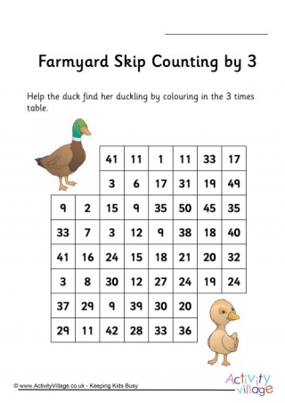 Farmyard Stepping Stones Skip Counting By 3