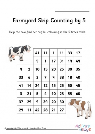 Farmyard Stepping Stones Skip Counting By 5