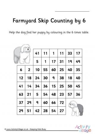 Farmyard Stepping Stones Skip Counting By 6