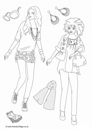 Fashion Colouring Page