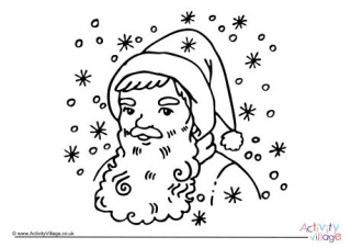 Father Christmas Colouring Page 3