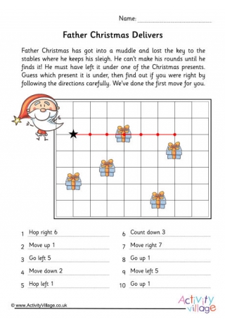 Father Christmas Delivers Map Puzzle 1
