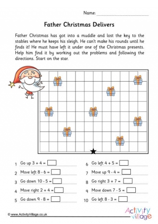 Father Christmas Delivers Map Puzzle 2