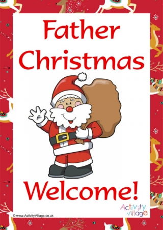 Father Christmas Welcome Sign
