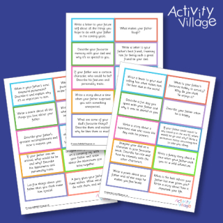 Father Writing Prompts - Cards