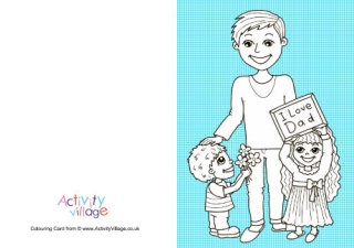 Father's Day Colour Pop Colouring Card