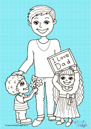 Father's Day Colour Pop Colourlng Page