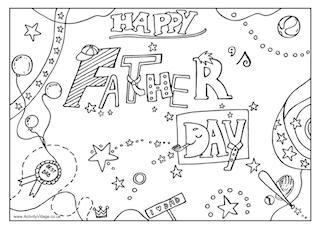Father's Day Colouring Pages