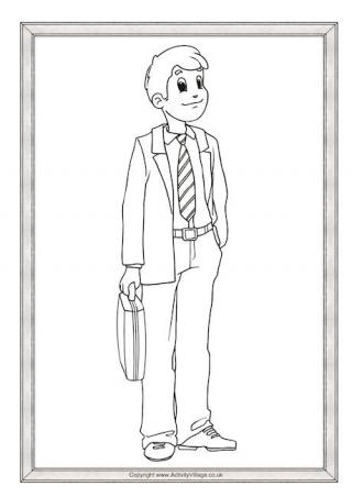 Father's Day Frame Colouring Page