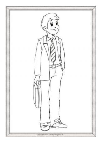 Father's Day Frame Colouring Page