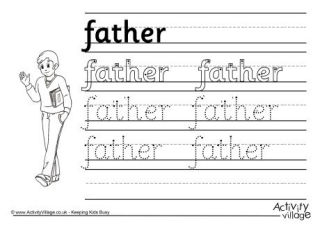 Father's Day Handwriting Worksheets