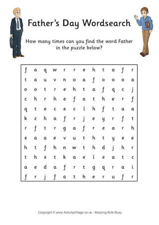 Father's Day Word Search 2