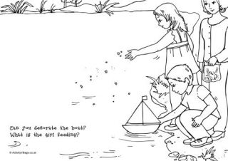 Feeding the Ducks Doodle Page